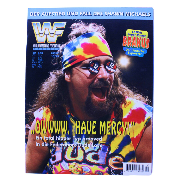 WWF Magazin Nr. 10 (1997) – Dude Love Cover & Brakus Poster | Dino Verlag | Hoppla-Stuff